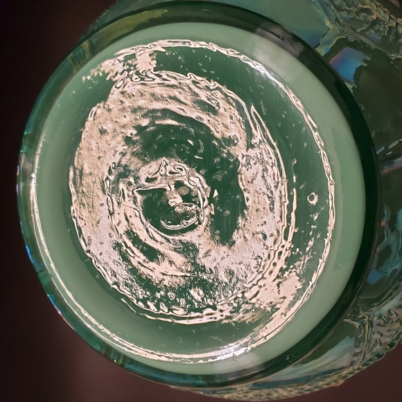 Fenton 95th Museum Collection Irredescent Apple Tree Green Overlay Pitcher - Picture 10 of 16